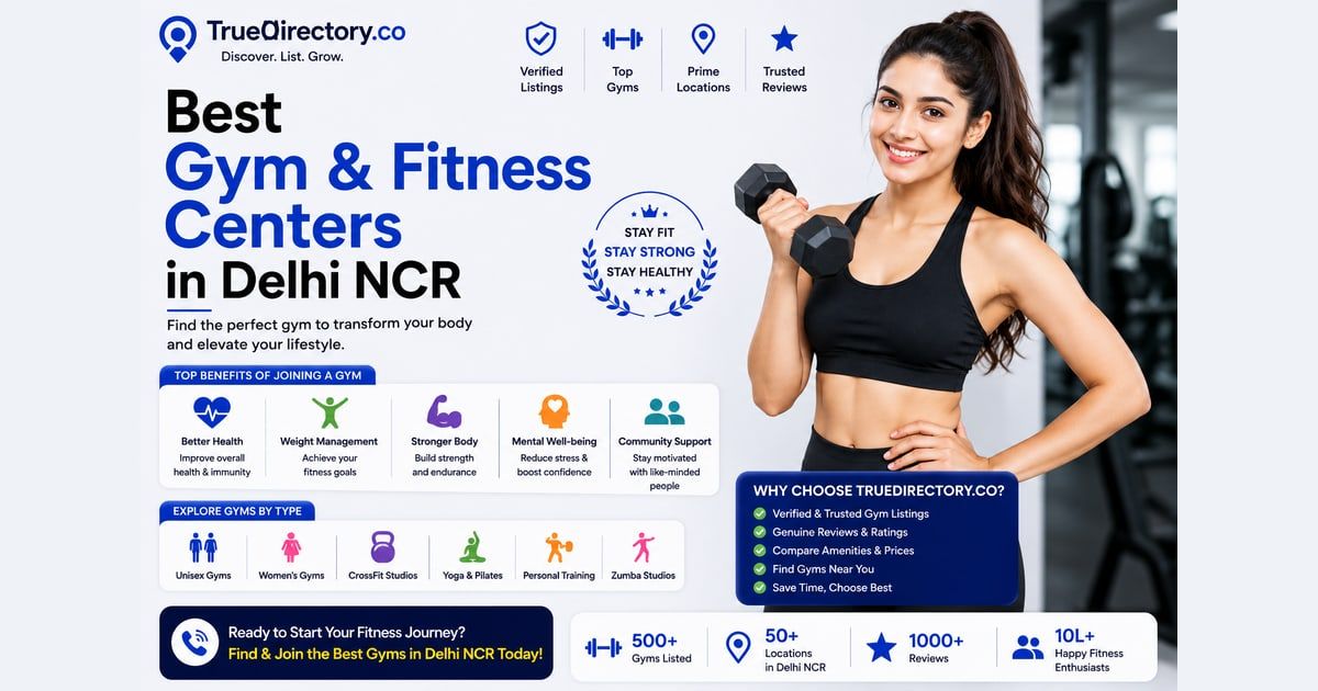 Best Gym & Fitness Centers in Delhi NCR 2026: Real Options, Honest Prices — TrueDirectory guide card